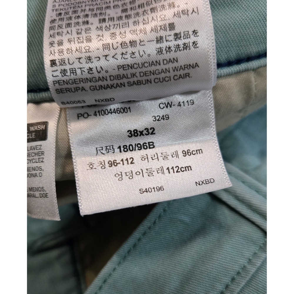 Levis XX Chino Pants Men 38X32 Mint Green Standard Taper Casual Red Tab Stretch - Picture 7 of 14